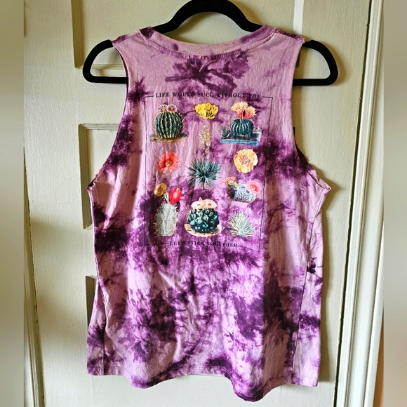 Cacti succulent cute tie dye Dravus tank top - Picture 5 of 7